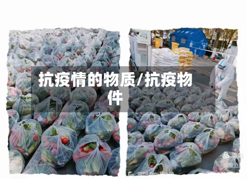 抗疫情的物质/抗疫物件