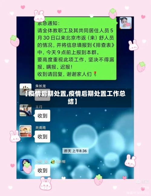 【疫情后期处置,疫情后期处置工作总结】