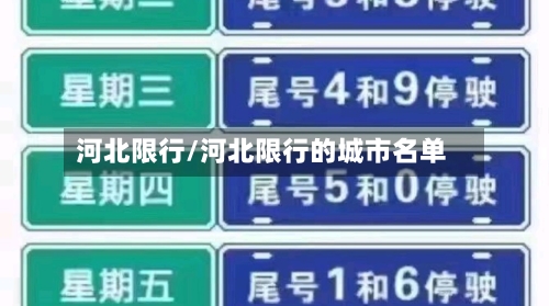 河北限行/河北限行的城市名单