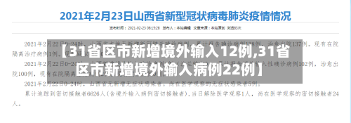 【31省区市新增境外输入12例,31省区市新增境外输入病例22例】-第3张图片