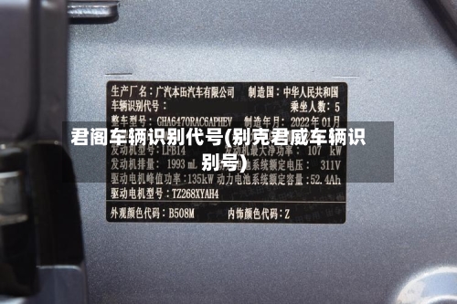 君阁车辆识别代号(别克君威车辆识别号)-第2张图片