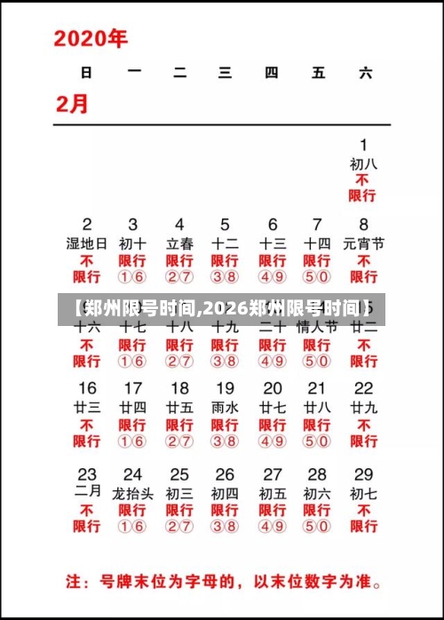 【郑州限号时间,2026郑州限号时间】