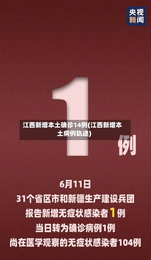 江西新增本土确诊14例(江西新增本土病例轨迹)